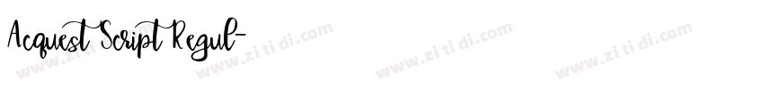 Acquest Script Regul字体转换